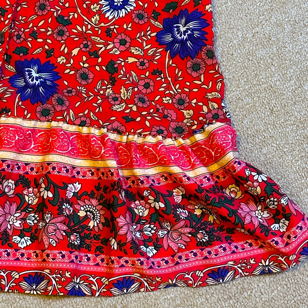 NEW Floral Button-Down Dress, size L - large, lightweight, summer new with tags - Picture 3 of 11